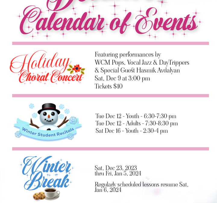 December Calendar Of Events